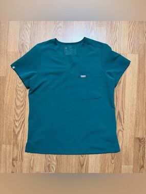 FIGS Hunter Green Scrub Top